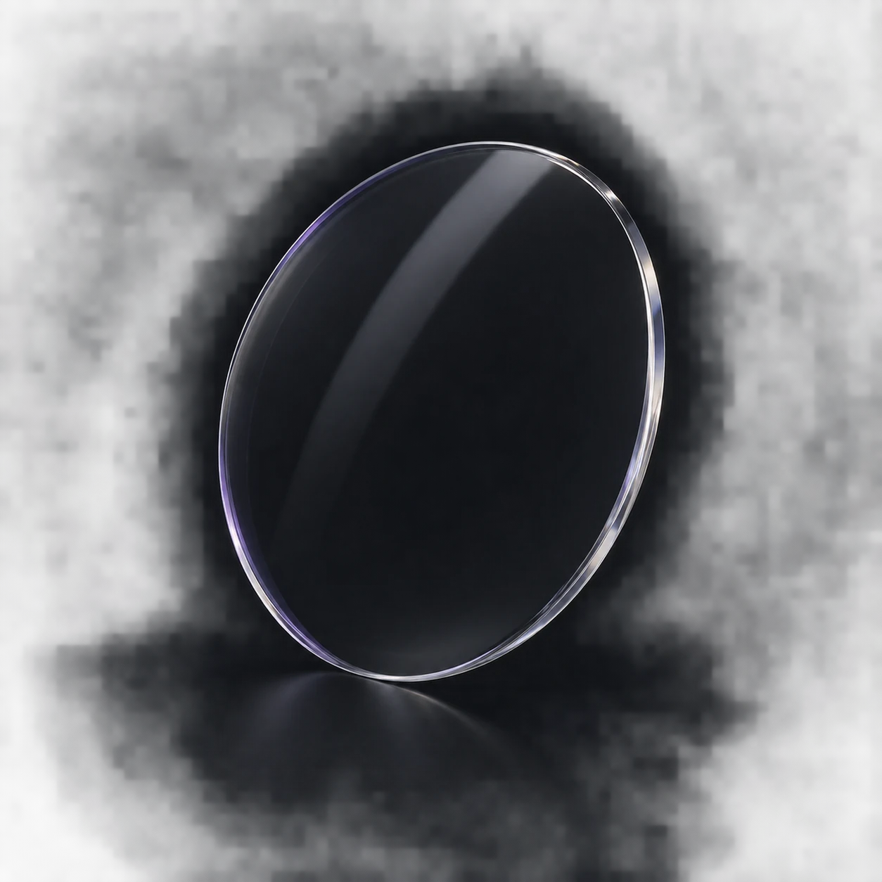 TRIVEW Desk to Drive clear optical lens with a fine violet edge
